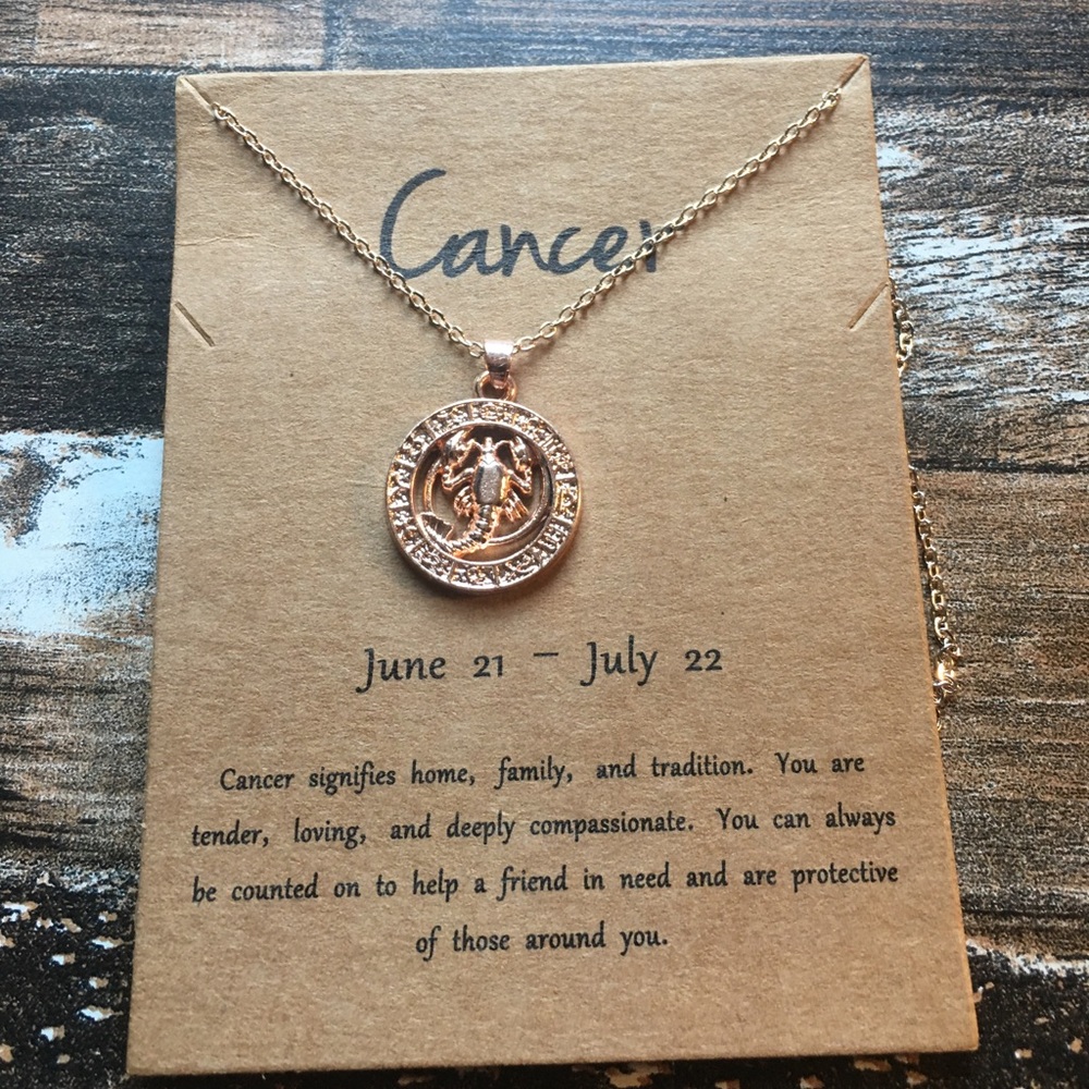 Cancer zodiac necklace 3/$25